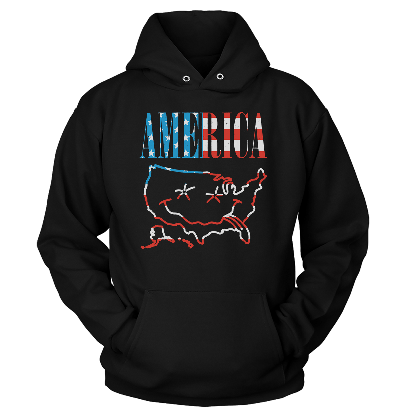 Apparel Premium Soft Hoodie / Black / XS America Band (Ladies)