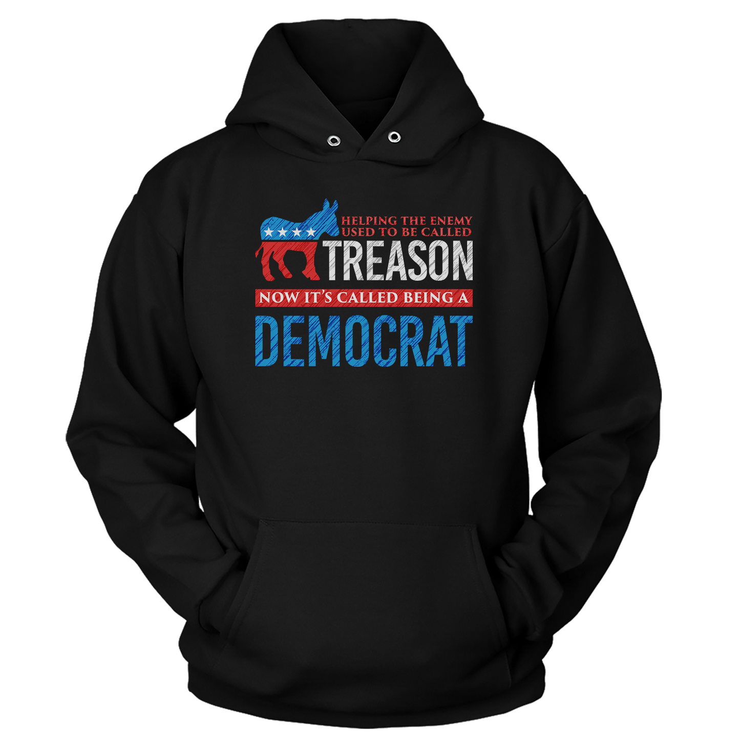 T-shirt Premium Soft Hoodie / Black / XS Treason Democrat (Ladies)