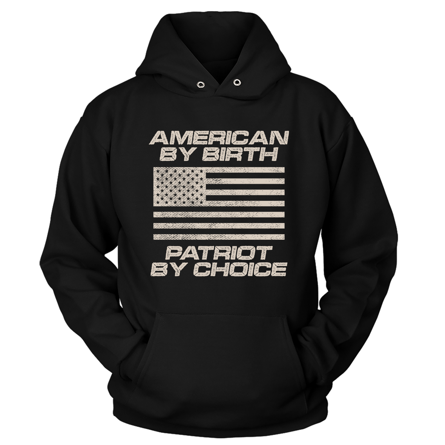 T-shirt Unisex Hoodie / Black / S American by Birth
