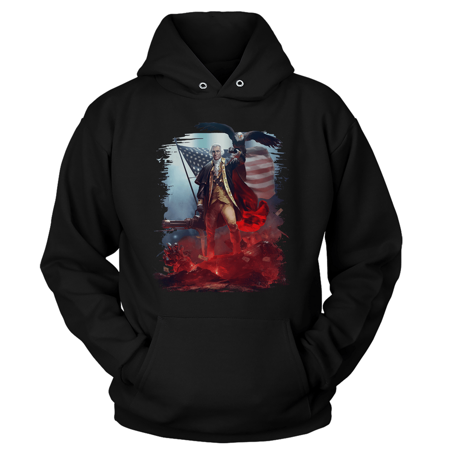 T-shirt Unisex Hoodie / Black / S George Warshington