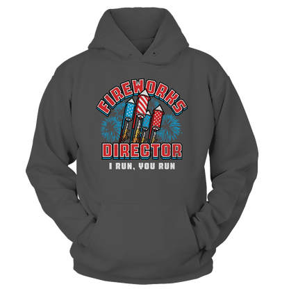 T-shirt Unisex Hoodie / Charcoal / S Fireworks Director