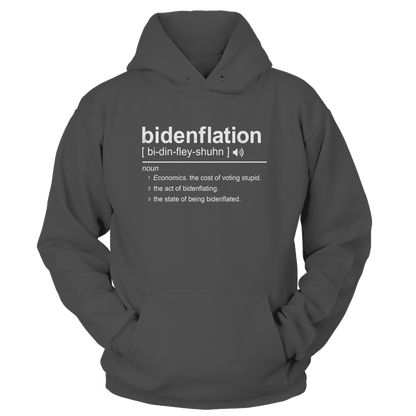 T-shirt Unisex Hoodie / Charcoal / S Bidenflation