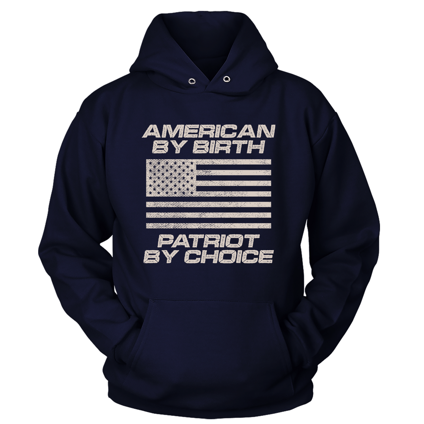T-shirt Unisex Hoodie / Navy / S American by Birth
