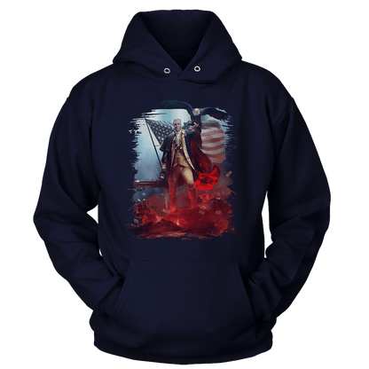 T-shirt Unisex Hoodie / Navy / S George Warshington