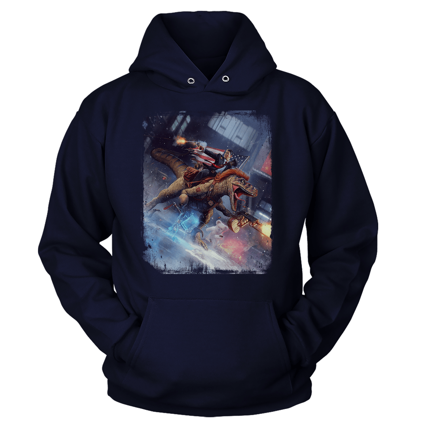 T-shirt Premium Soft Hoodie / True Navy / XS Reagan Raptor (Ladies)