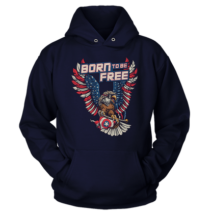 T-shirt Unisex Hoodie / Midnight Navy / S Born to be Free