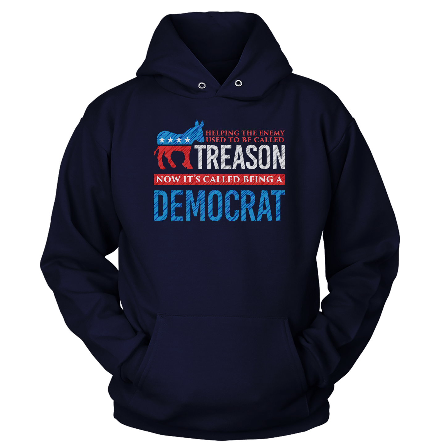 T-shirt Premium Soft Hoodie / True Navy / XS Treason Democrat (Ladies)