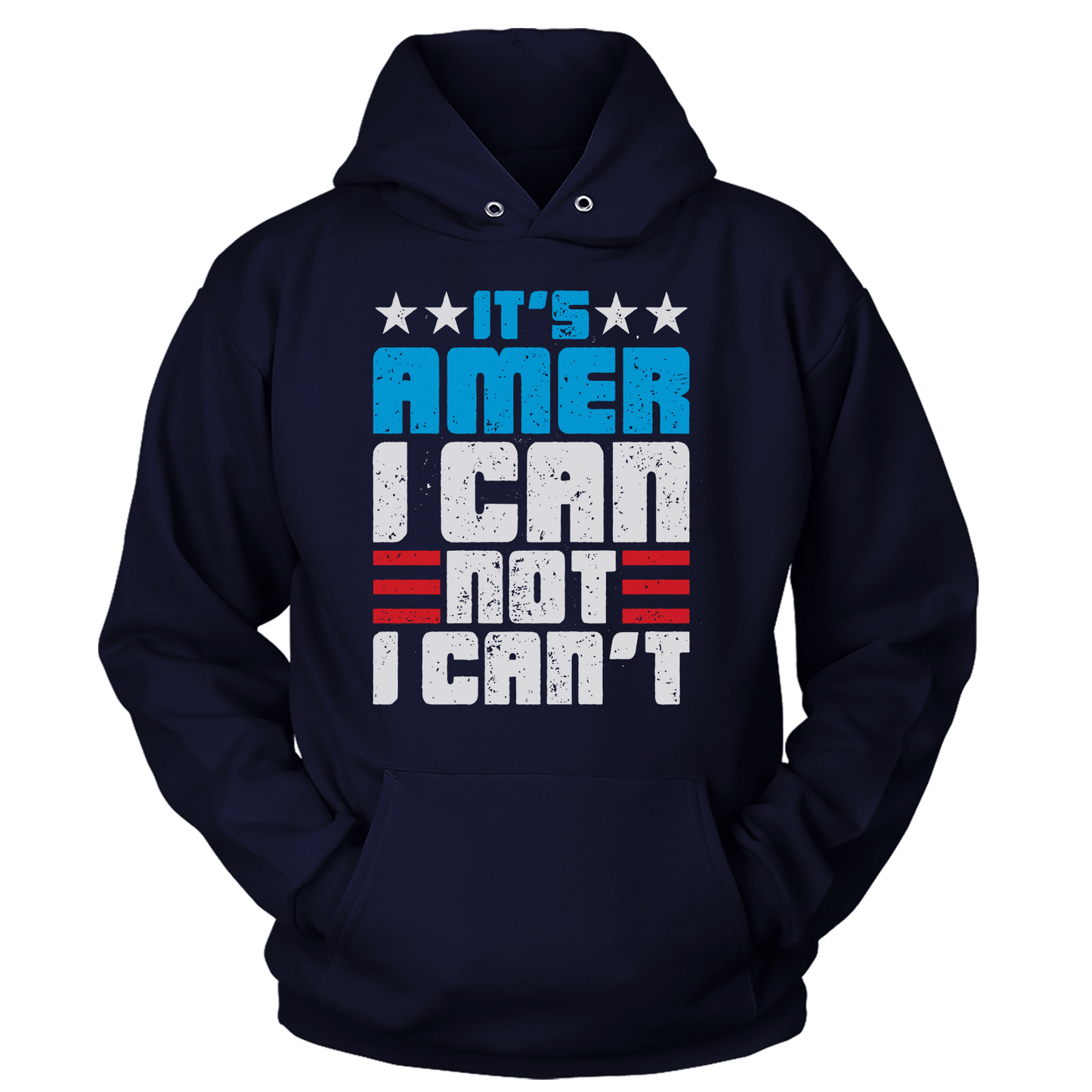 Apparel Unisex Hoodie / Navy / S Amer I Can