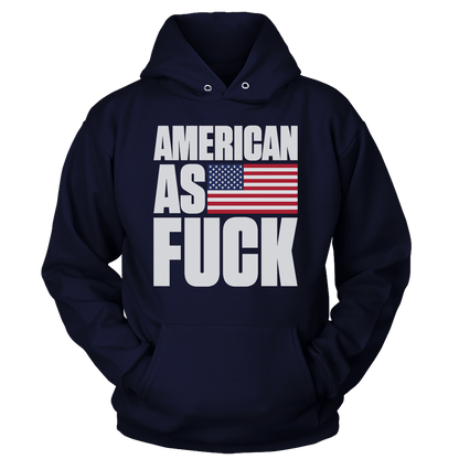 T-shirt Unisex Hoodie / Navy / S American As F! RAW