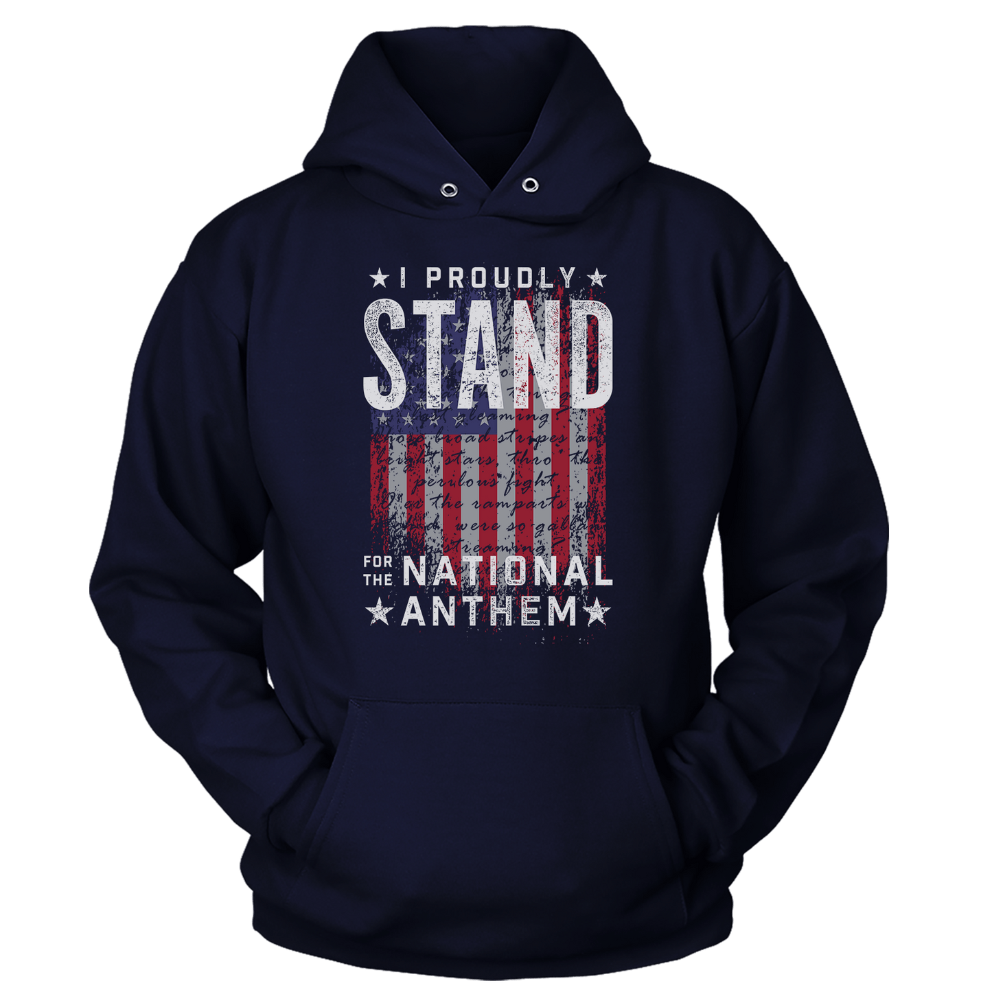 T-shirt Unisex Hoodie / Navy / S I Stand for the Anthem