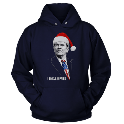 T-shirt Unisex Hoodie / Navy / S I Smell Hippies Christmas