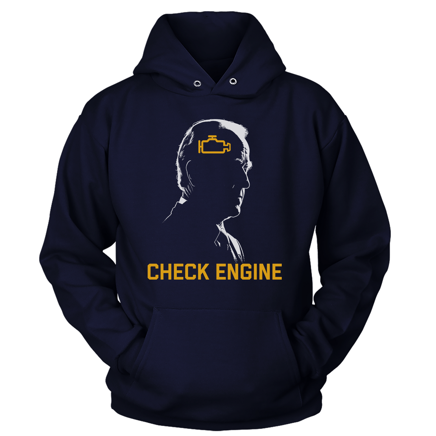 T-shirt Premium Soft Hoodie / True Navy / XS Joe Biden Check Engine (Ladies)