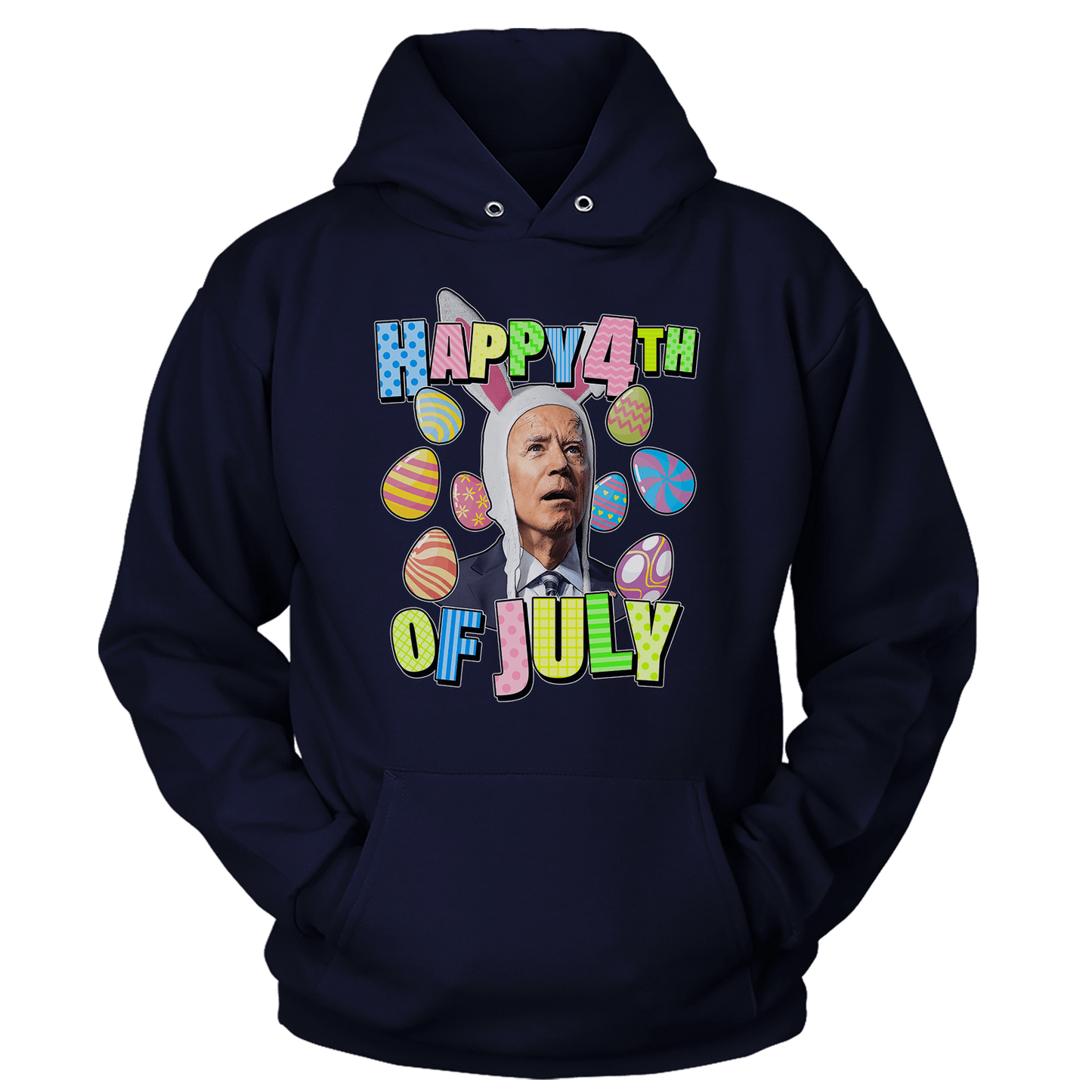 T-shirt Premium Soft Hoodie / True Navy / XS Happy 4th Of July - Biden (Ladies)