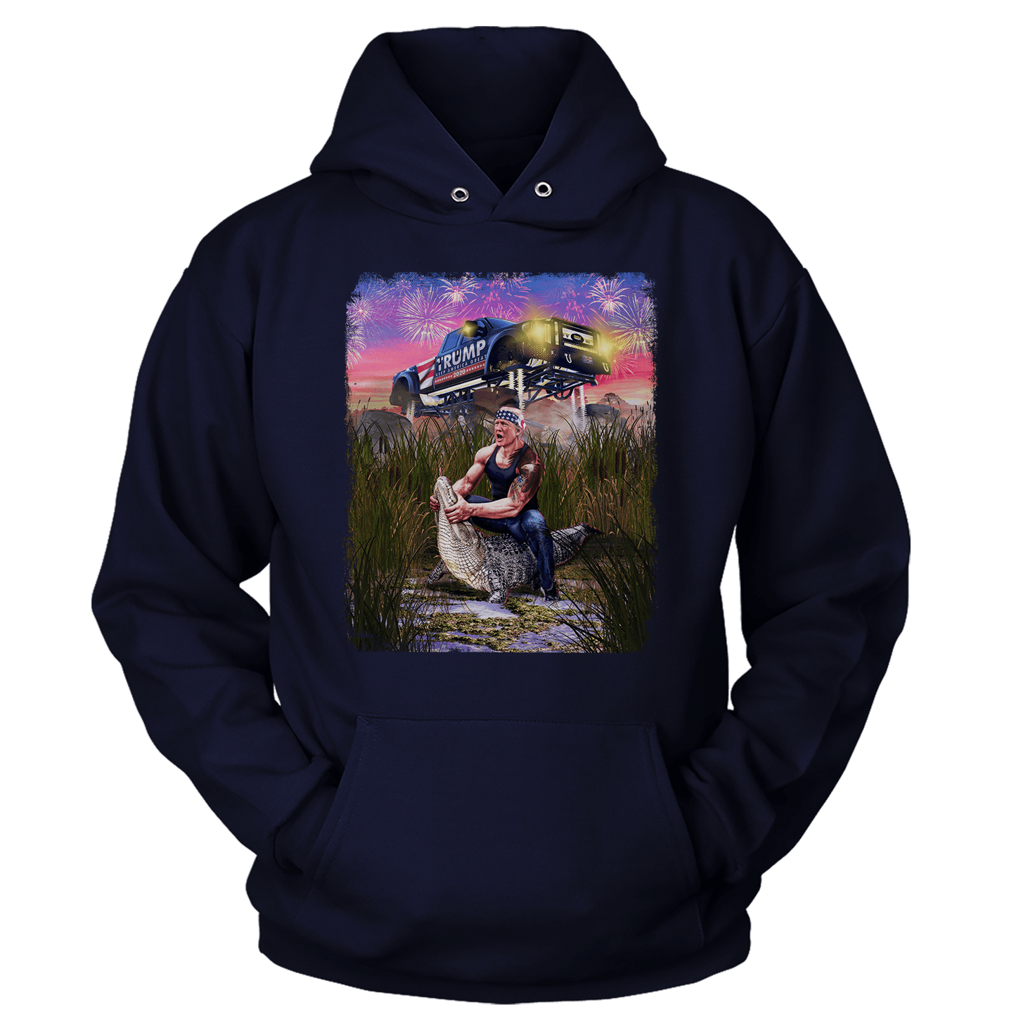 T-shirt Premium Soft Hoodie / True Navy / XS Trump Gator Wrestling (Ladies)