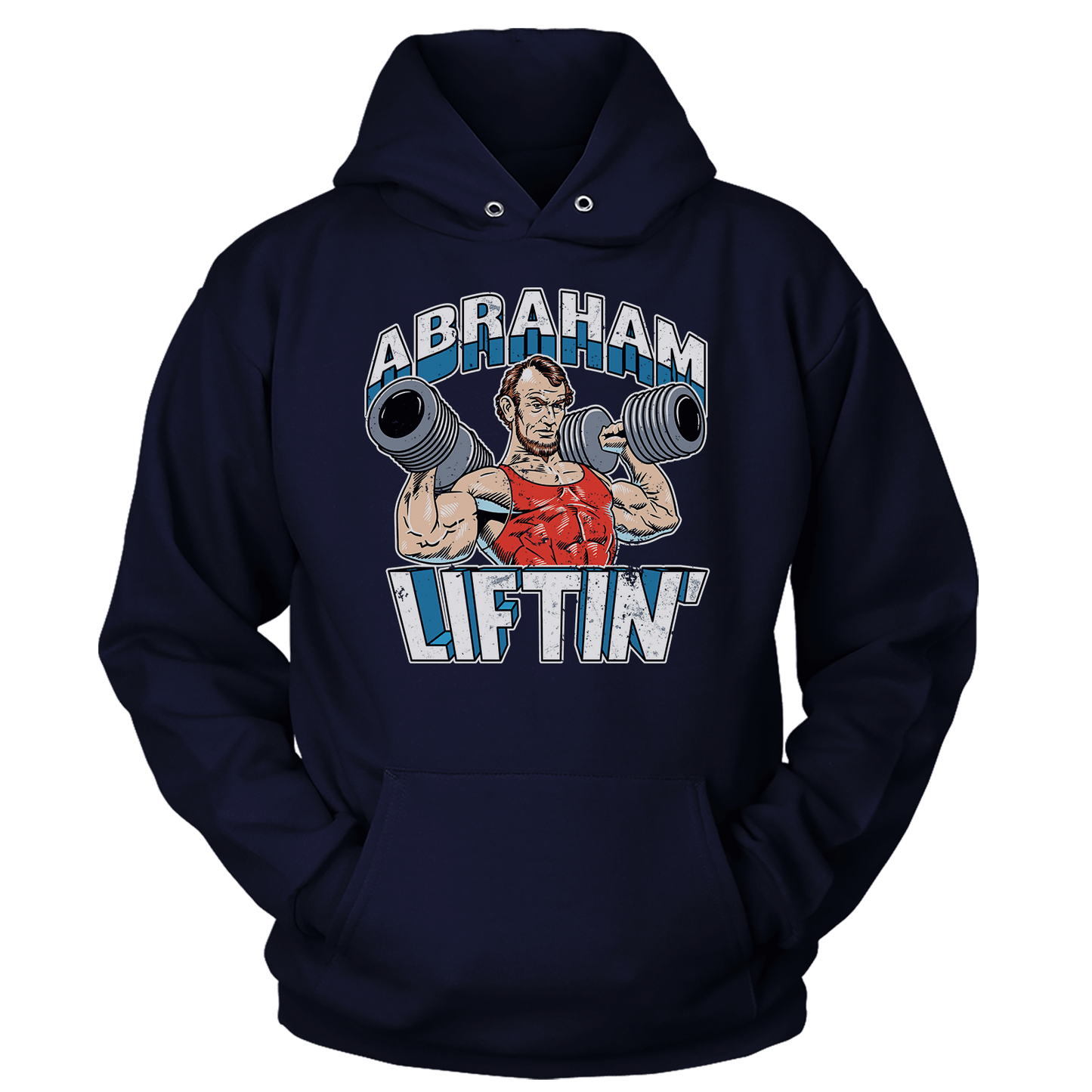 T-shirt Unisex Hoodie / Navy / S Abraham Liftin'