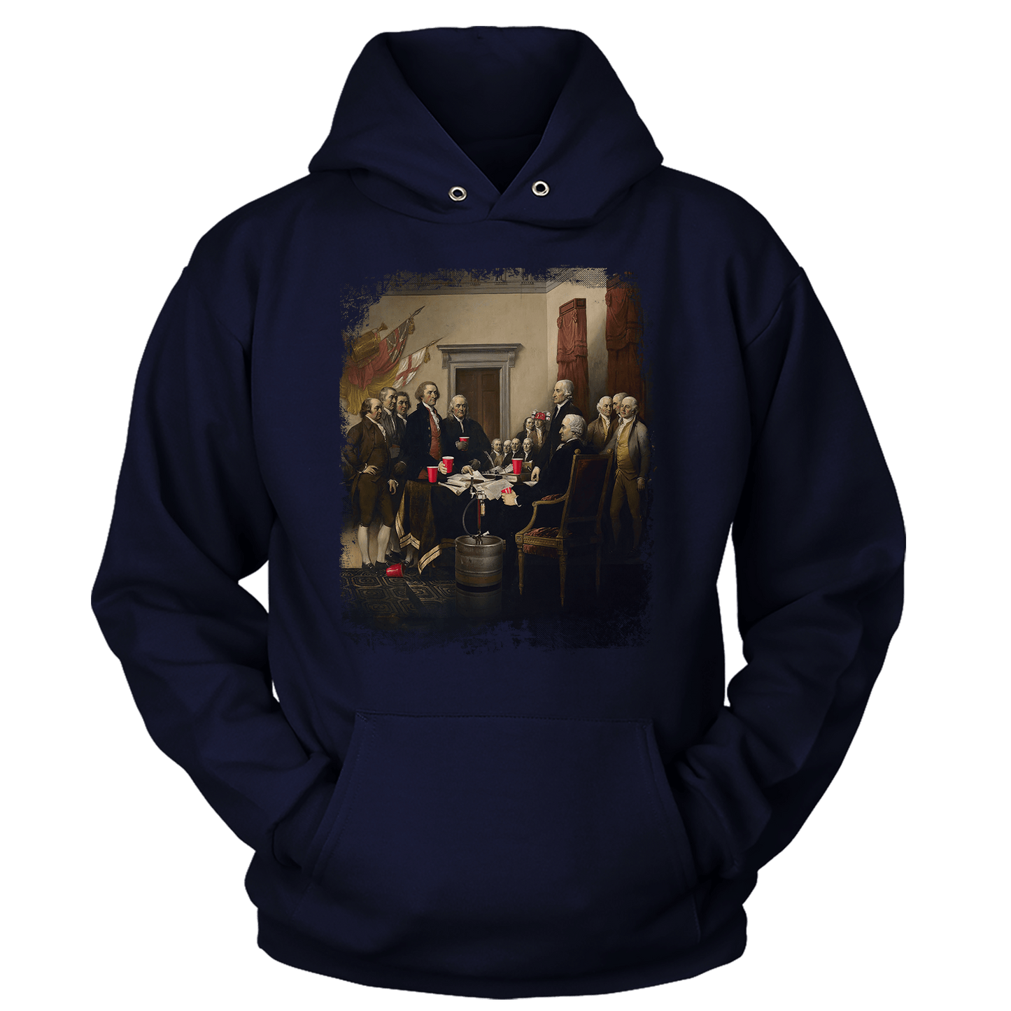 T-shirt Premium Soft Hoodie / True Navy / XS Party Like Our Forefathers (Ladies)