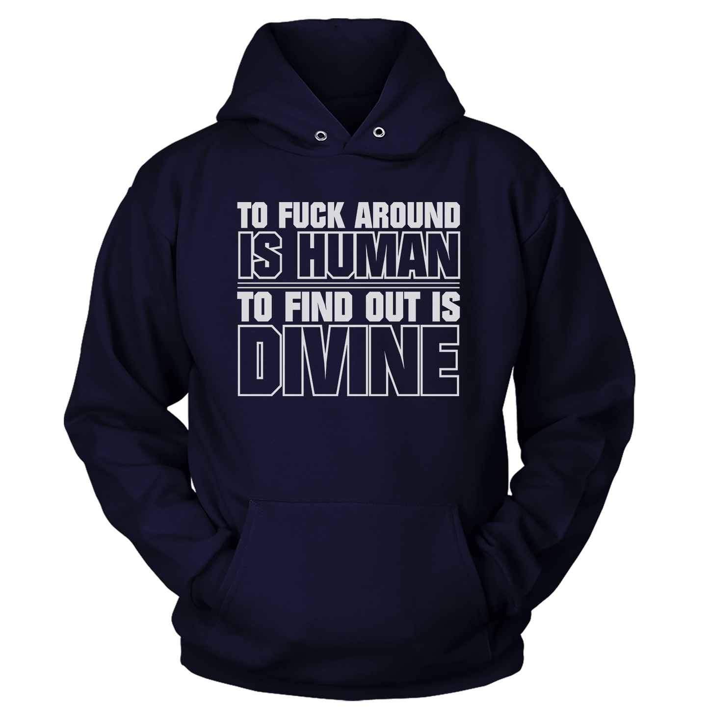 T-shirt Premium Soft Hoodie / True Navy / XS To F Around Is Human (Ladies)