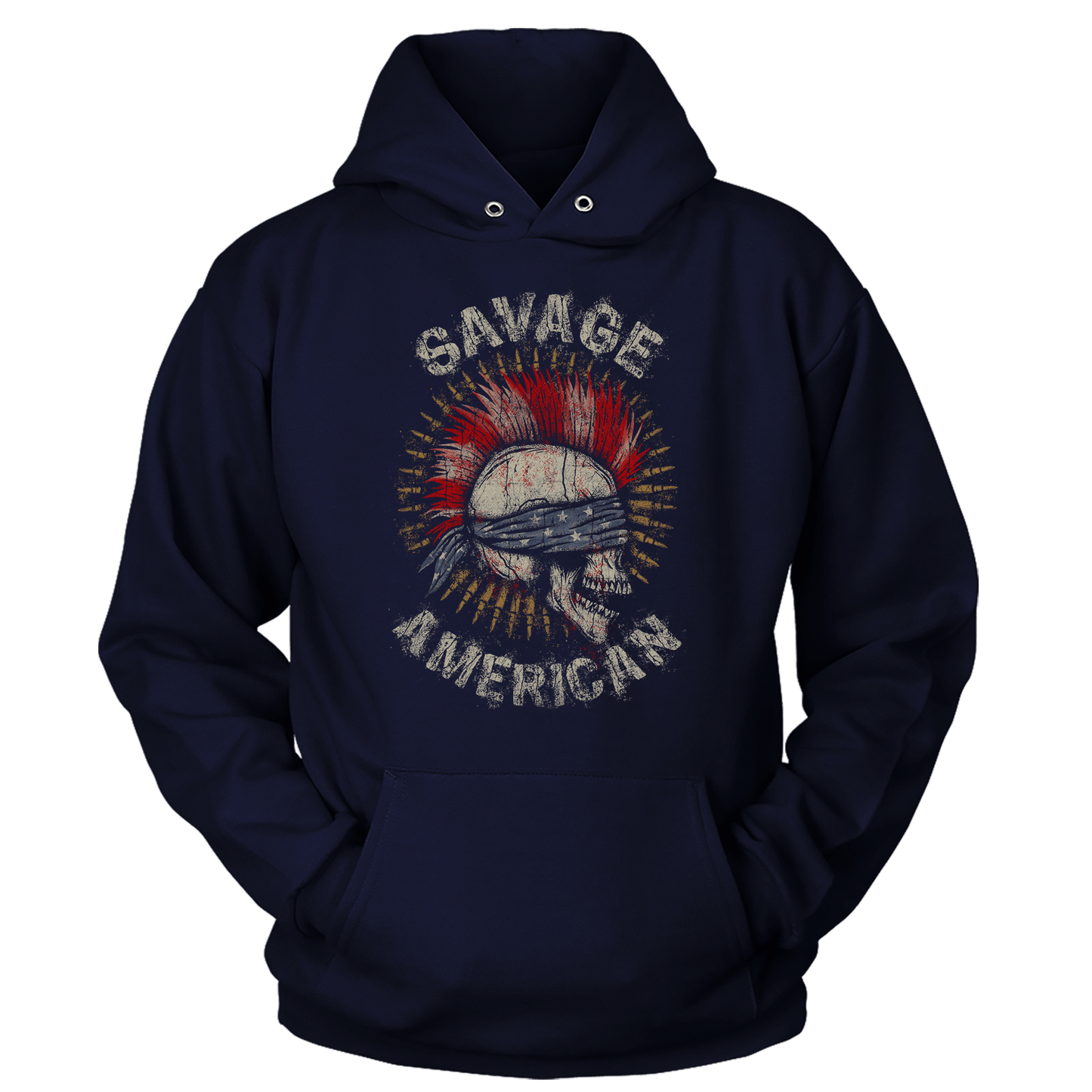 T-shirt Premium Soft Hoodie / True Navy / S Savage American (Ladies)