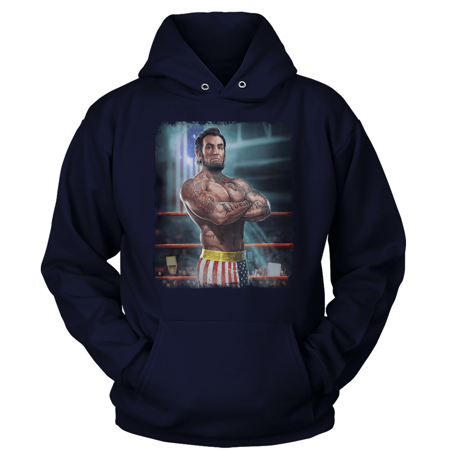 T-shirt Unisex Hoodie / Navy / S Abe the Champ V2