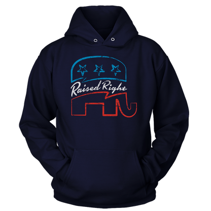 T-shirt Unisex Hoodie / Navy / S Raised Right