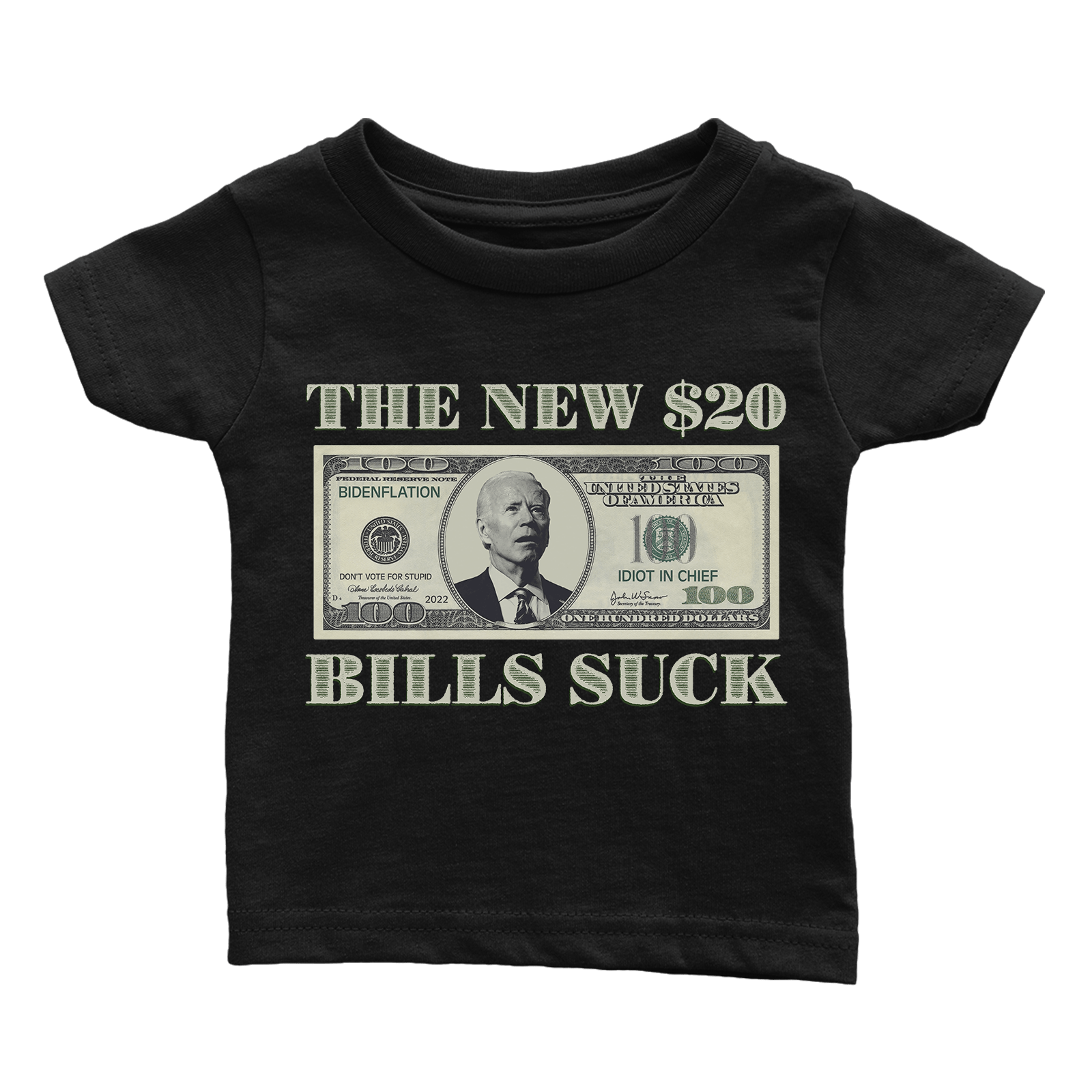 Apparel Premium Infant Shirt / Black / 6 Months Biden Dollar Inflation - Rugrats