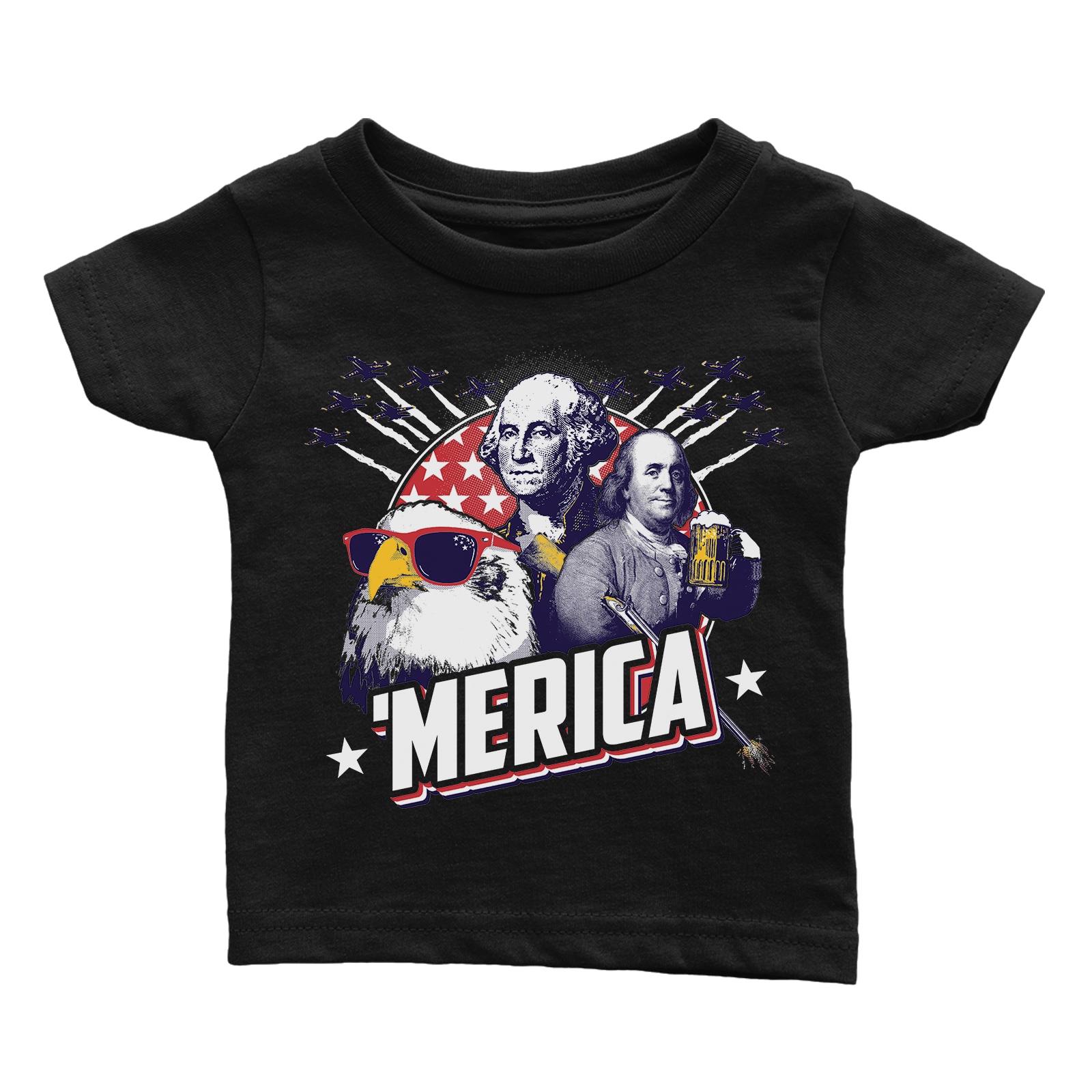Apparel Premium Infant Shirt / Black / 6 Months Merica F Yeah - Rugrats