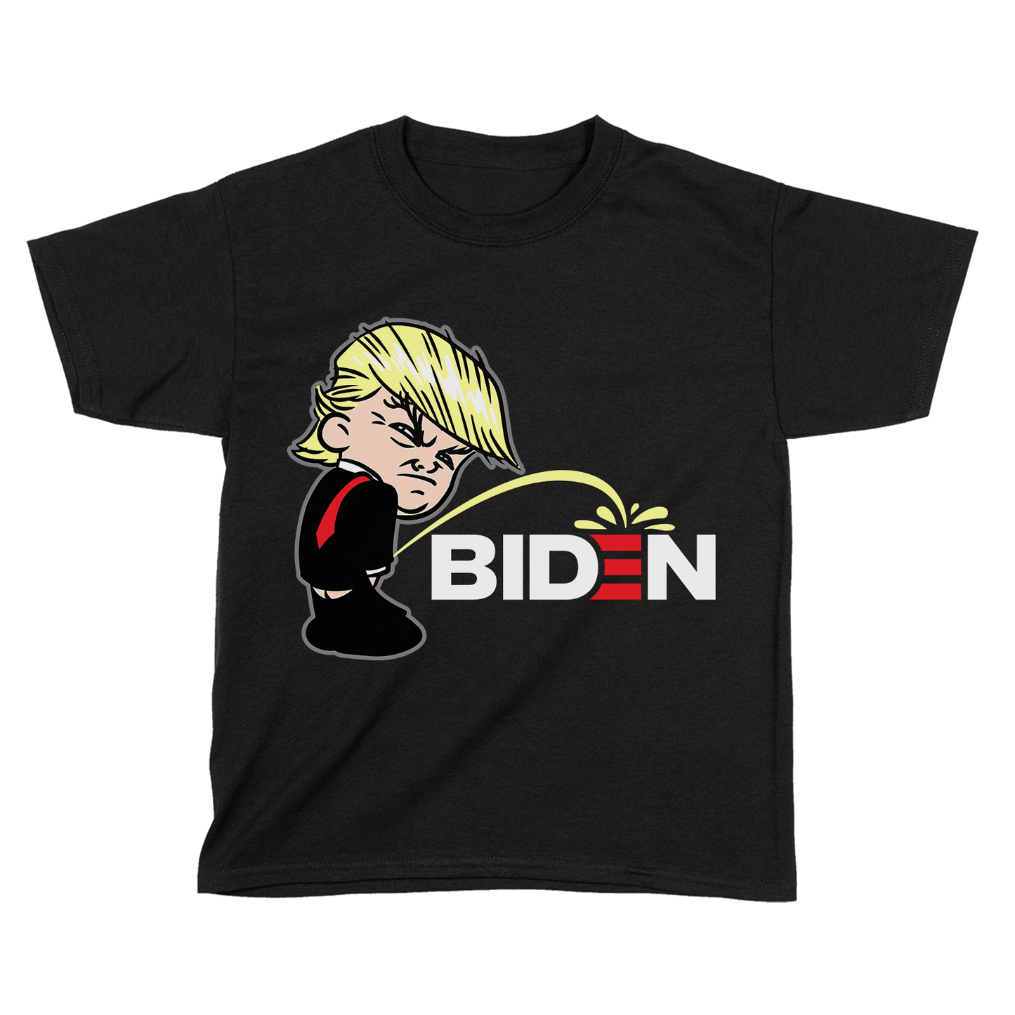 Apparel Premium Kids Shirt / Black / YXS Trump Peeing Biden - Kids