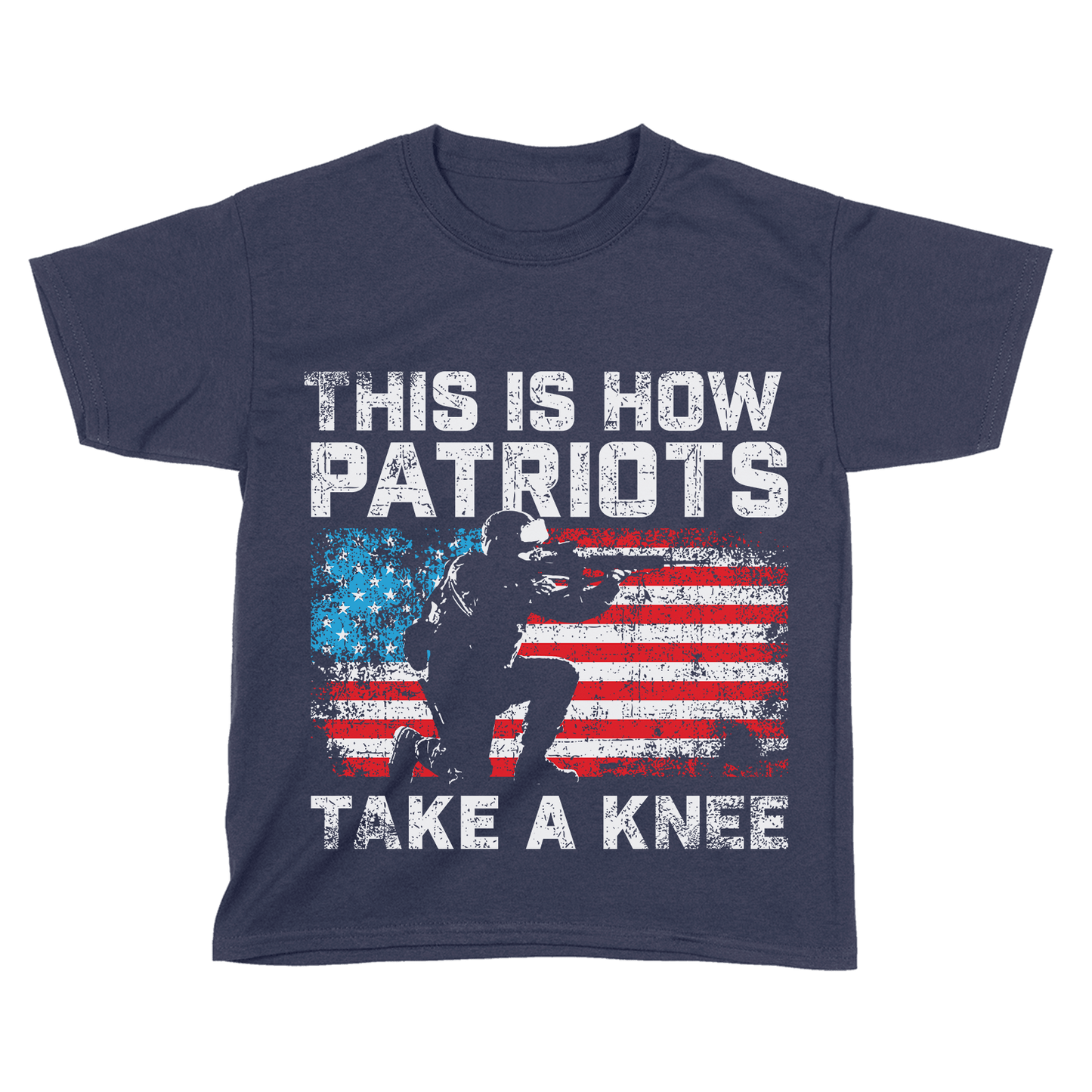 Apparel Premium Kids Shirt / Midnight Navy / YXS Patriots Take a Knee - Kids