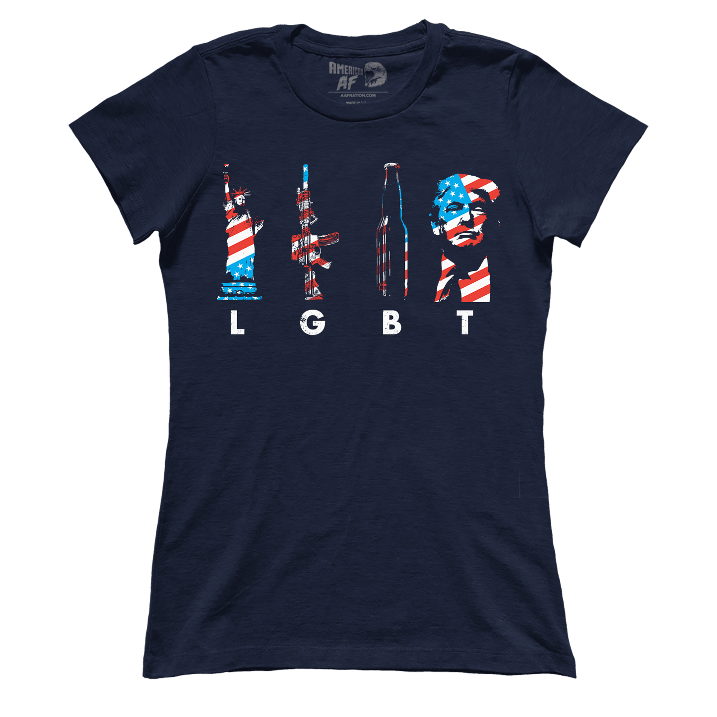 T-shirt Premium Ladies Tee / Midnight Navy / XS LGBT(rump) 4th of July (Ladies)