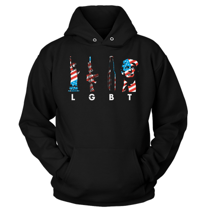 T-shirt Unisex Hoodie / Black / S LGBT(rump) 4th of July