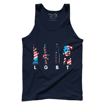 T-shirt Premium Mens Tank / Navy / XS LGBT(rump) 4th of July