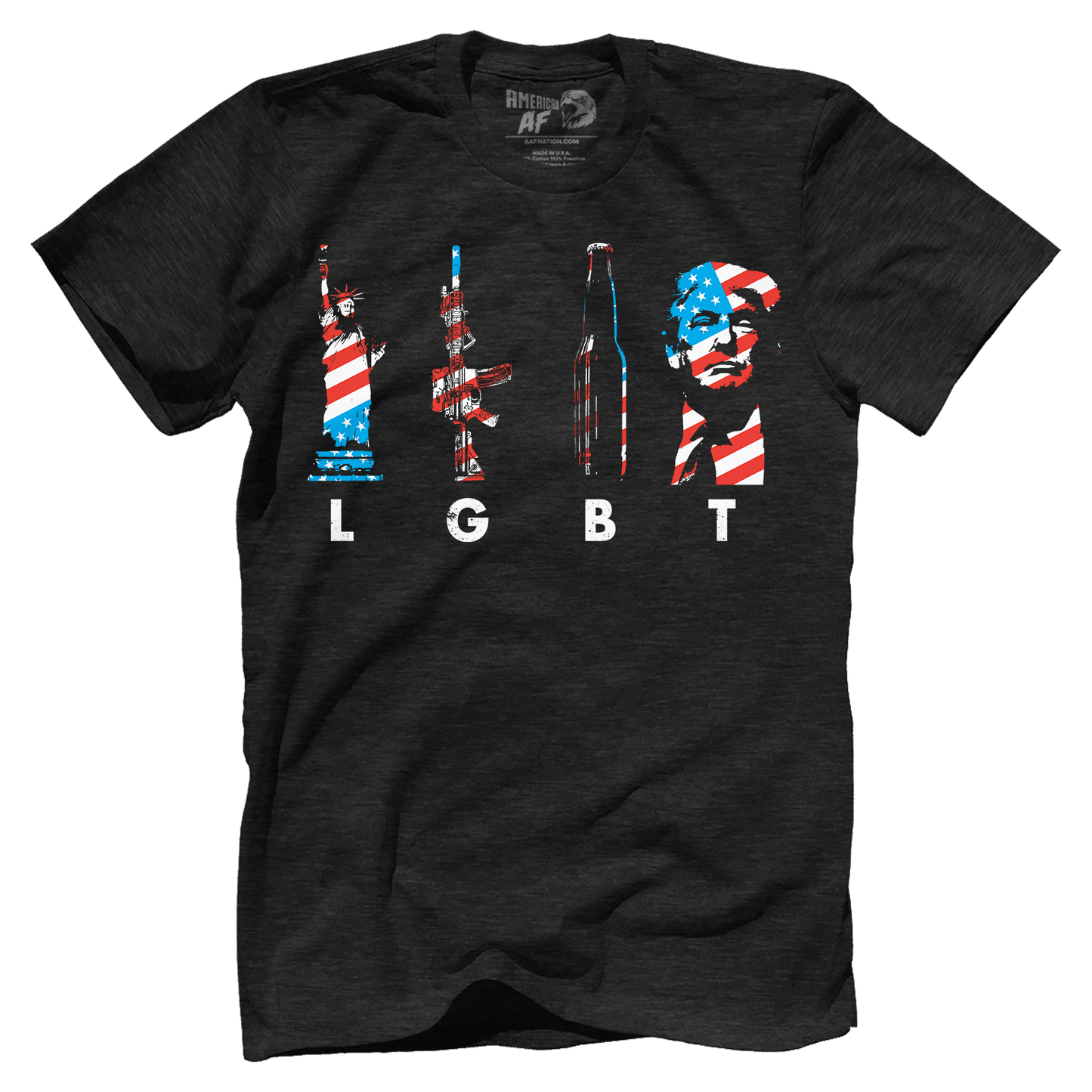 T-shirt Premium Mens Triblend Shirt / Vintage Black / S LGBT(rump) 4th of July