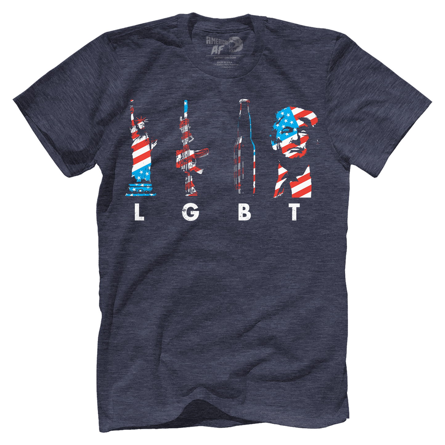 T-shirt Premium Mens Triblend Shirt / Vintage Navy / S LGBT(rump) 4th of July