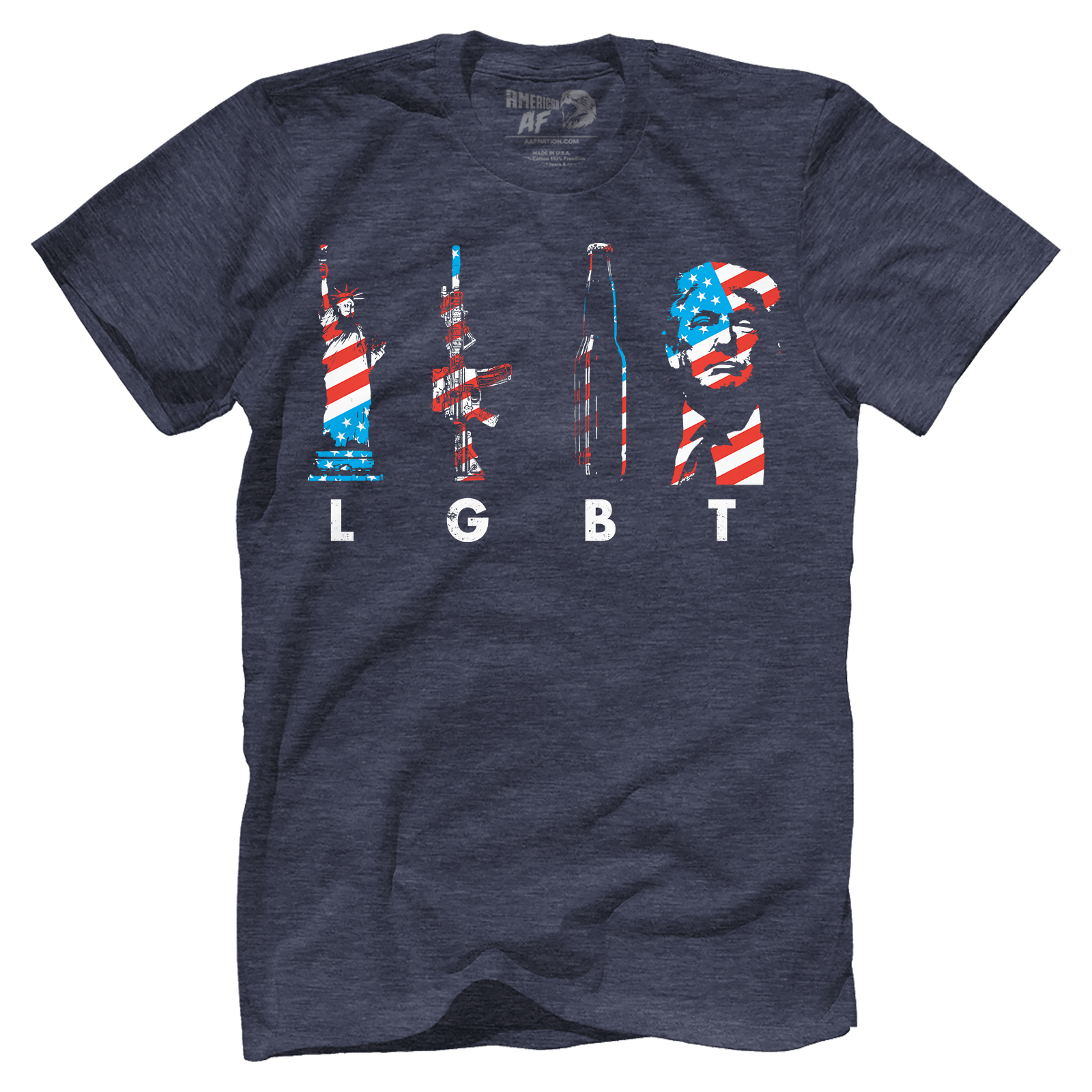 T-shirt Premium Mens Triblend Shirt / Vintage Navy / S LGBT(rump) 4th of July