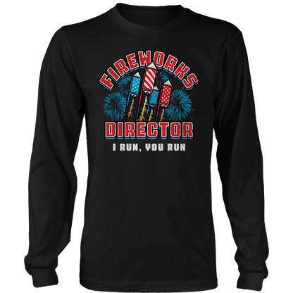 T-shirt Mens Long Sleeve / Black / S Fireworks Director