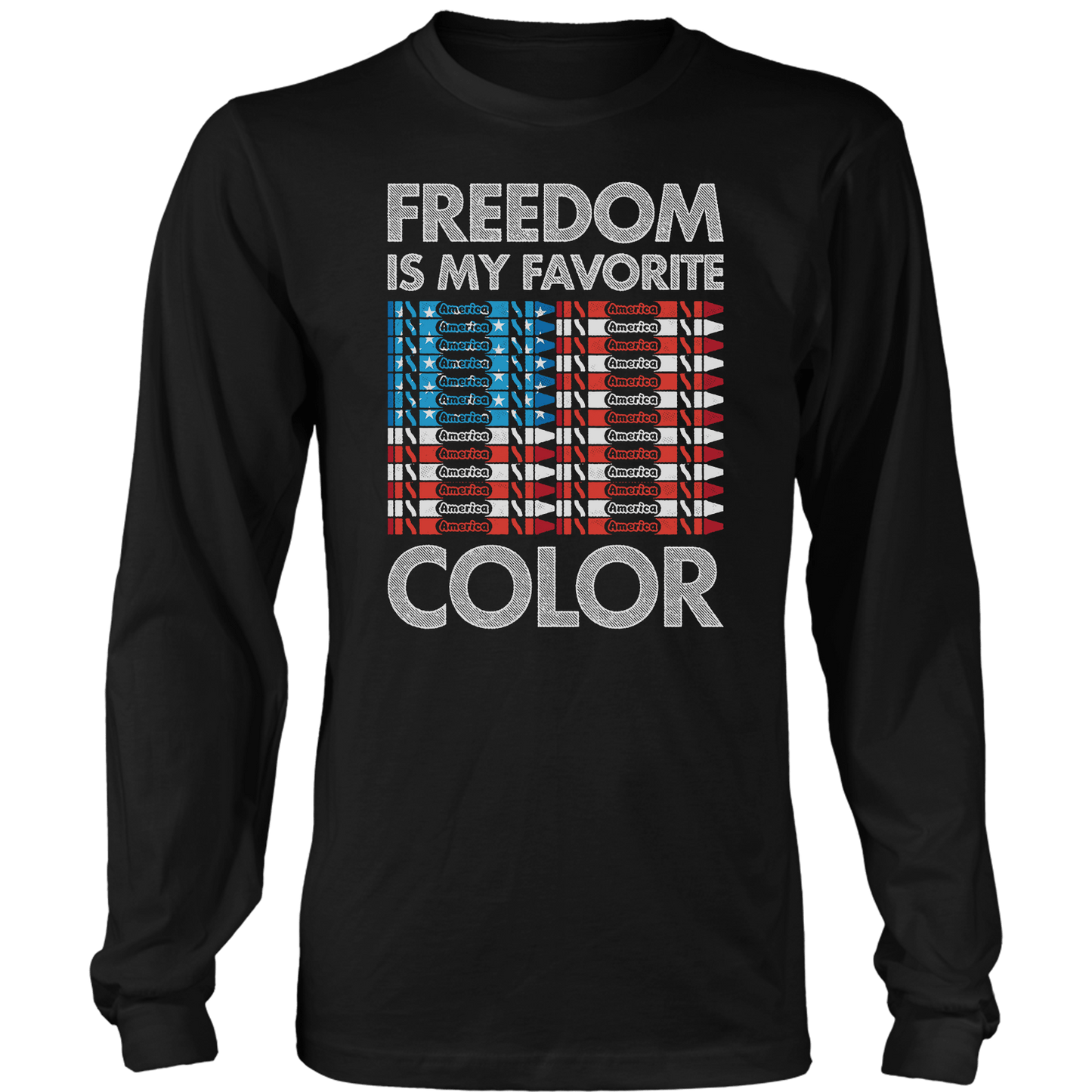 Apparel Mens Long Sleeve / Black / S Freedom is my Favorite Color