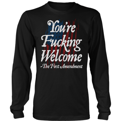 T-shirt Mens Long Sleeve / Black / S You're Fucking Welcome