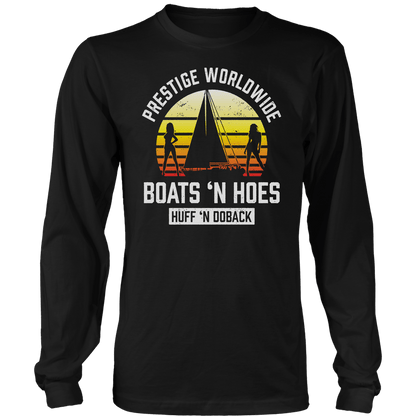 T-shirt Mens Long Sleeve / Black / S Boats 'N Hoes