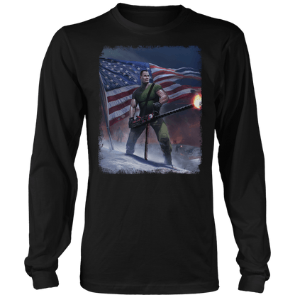 Apparel Mens Long Sleeve / Black / S Chesty Puller Frozen Chosin' Zoom