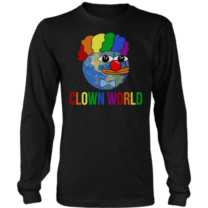 T-shirt Mens Long Sleeve / Black / S Clown World