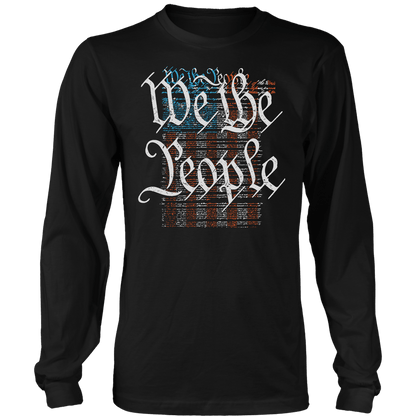 Apparel Mens Long Sleeve / Black / S We The People Flag