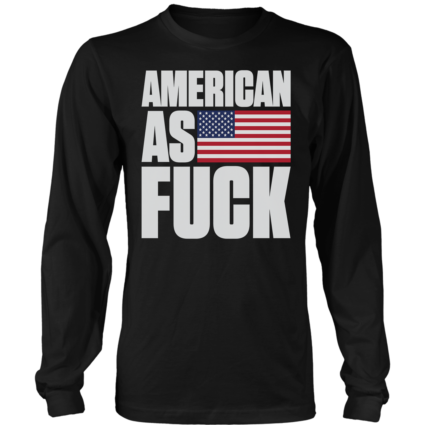 T-shirt Mens Long Sleeve / Black / S American As F! RAW