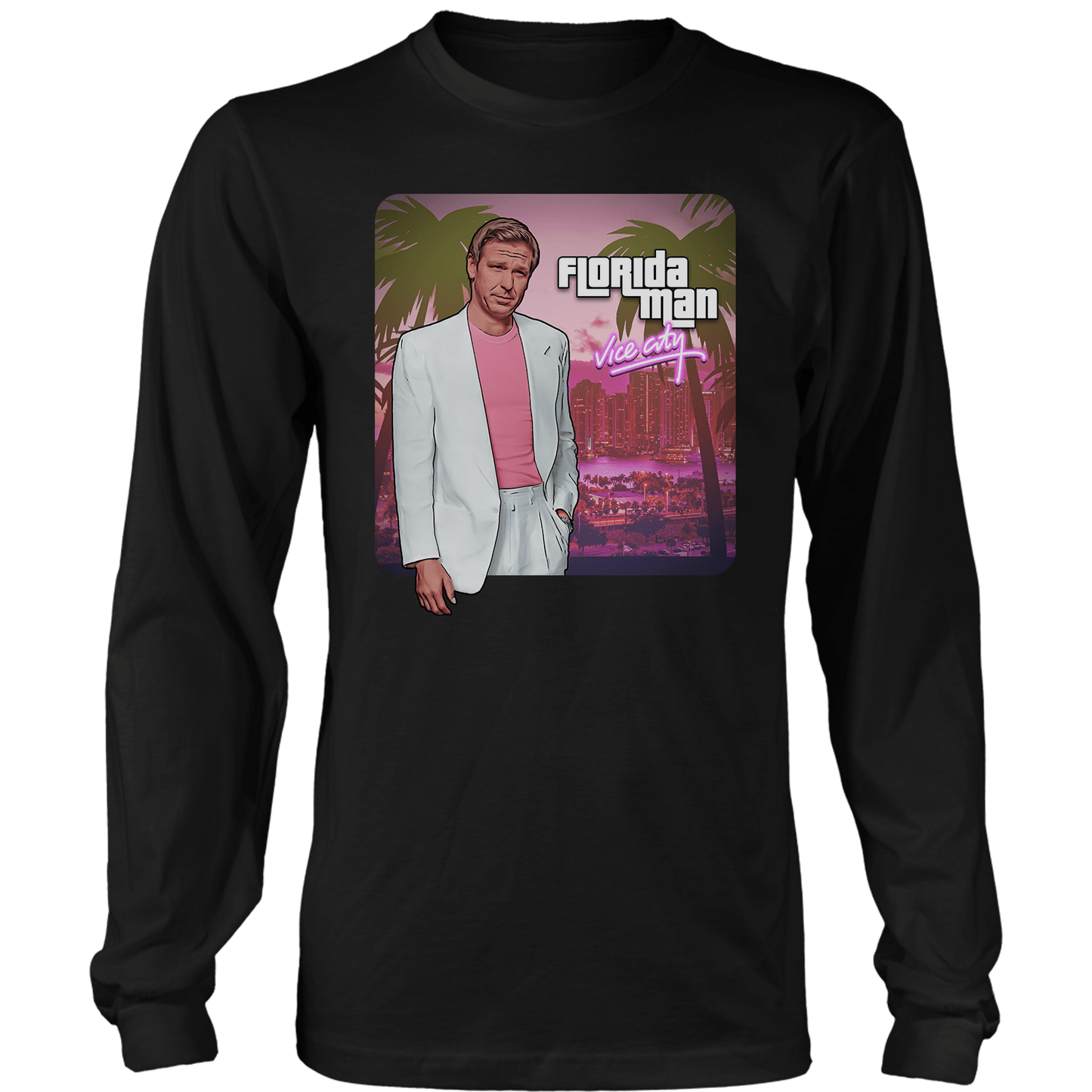 T-shirt Mens Long Sleeve / Black / S Florida Man