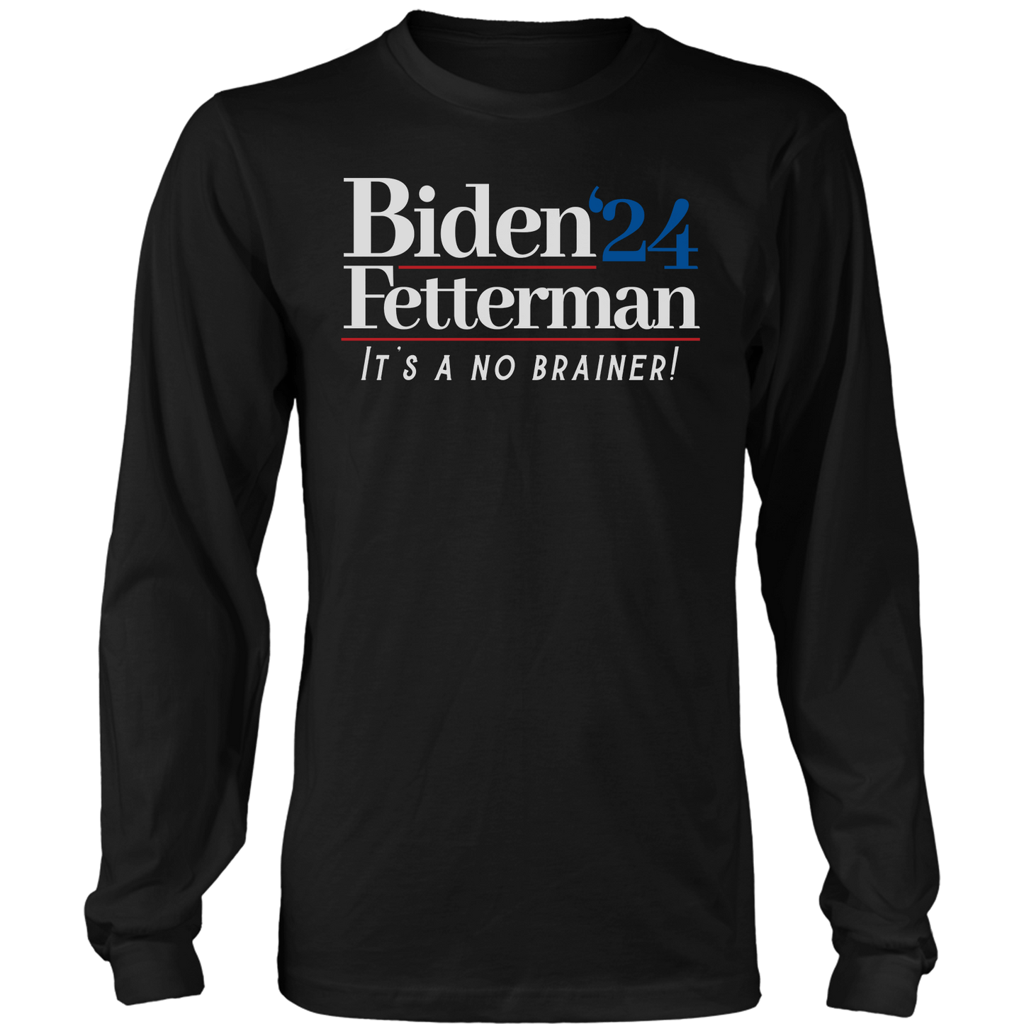 T-shirt Mens Long Sleeve / Black / S Biden Fetterman