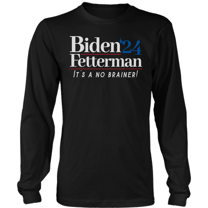 T-shirt Mens Long Sleeve / Black / S Biden Fetterman