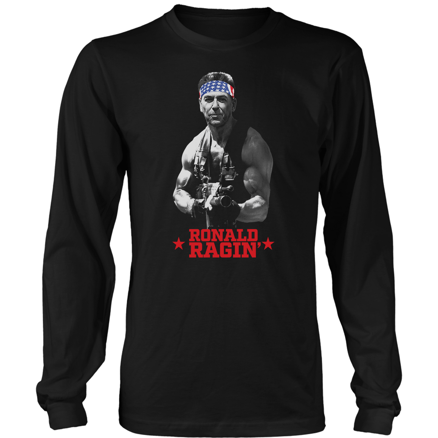 Apparel Mens Long Sleeve / Black / S Ronald Ragin'