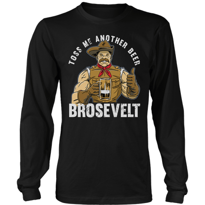 T-shirt Mens Long Sleeve / Black / S Beer Brosevelt