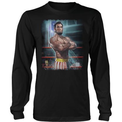 T-shirt Mens Long Sleeve / Black / S Abe the Champ V2