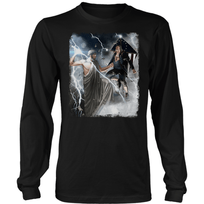 Apparel Mens Long Sleeve / Black / S Ben Franklin vs. Zeus