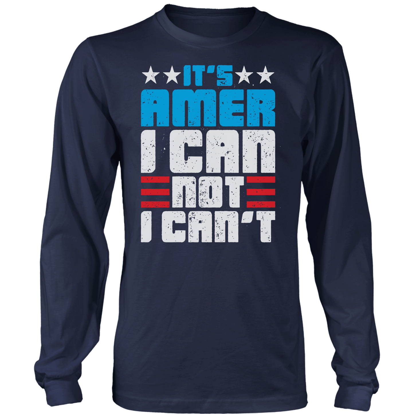 Apparel Mens Long Sleeve / Midnight Navy / S Amer I Can